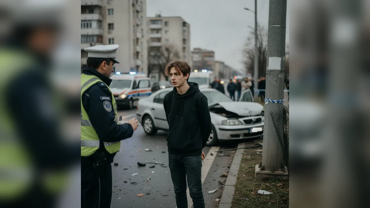 Accident în Oradea: Minor fără permis la volan pe Nufărului