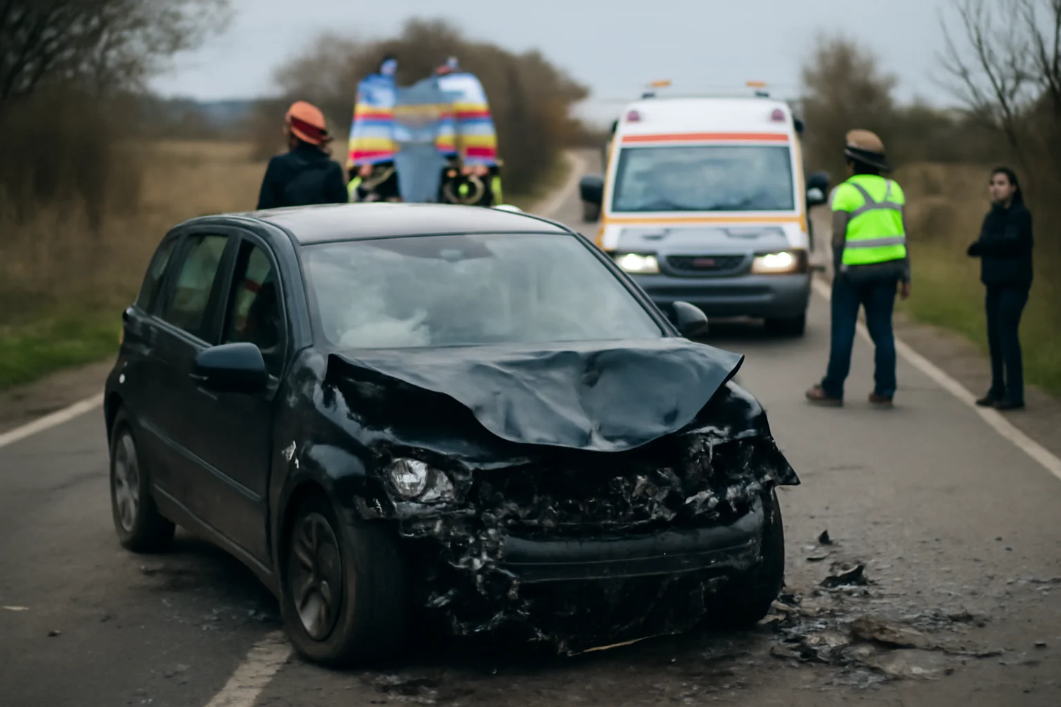 Accident rutier grav pe DN19E, lângă Oradea, trei răniți și trafic blocat între Fegernic și Marghita