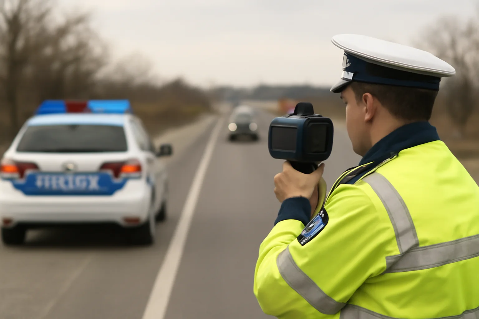 Acțiune rutieră de Crăciun pe DN1, lângă Oradea, cu radare în sistem „releu”