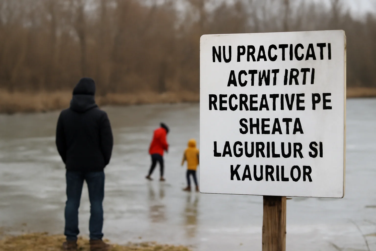 Avertisment la Oradea: populația, sfătuită să evite activitățile pe gheața lacurilor și râurilor