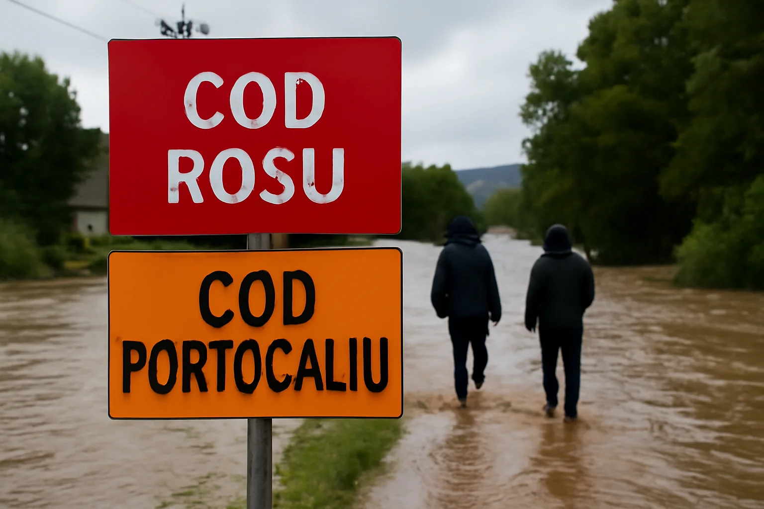 Avertizări hidrologice de cod roșu și portocaliu în Bihor, după ploi abundente la Oradea