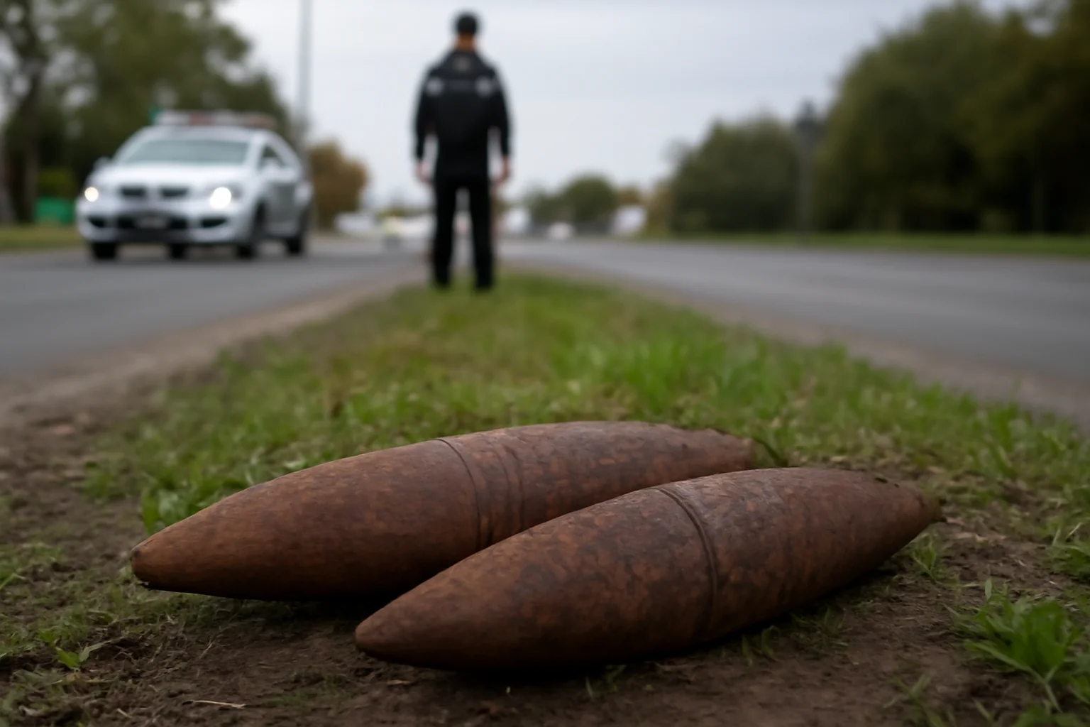 Două bombe de artilerie din Al Doilea Război Mondial, găsite pe Calea Aradului din Oradea