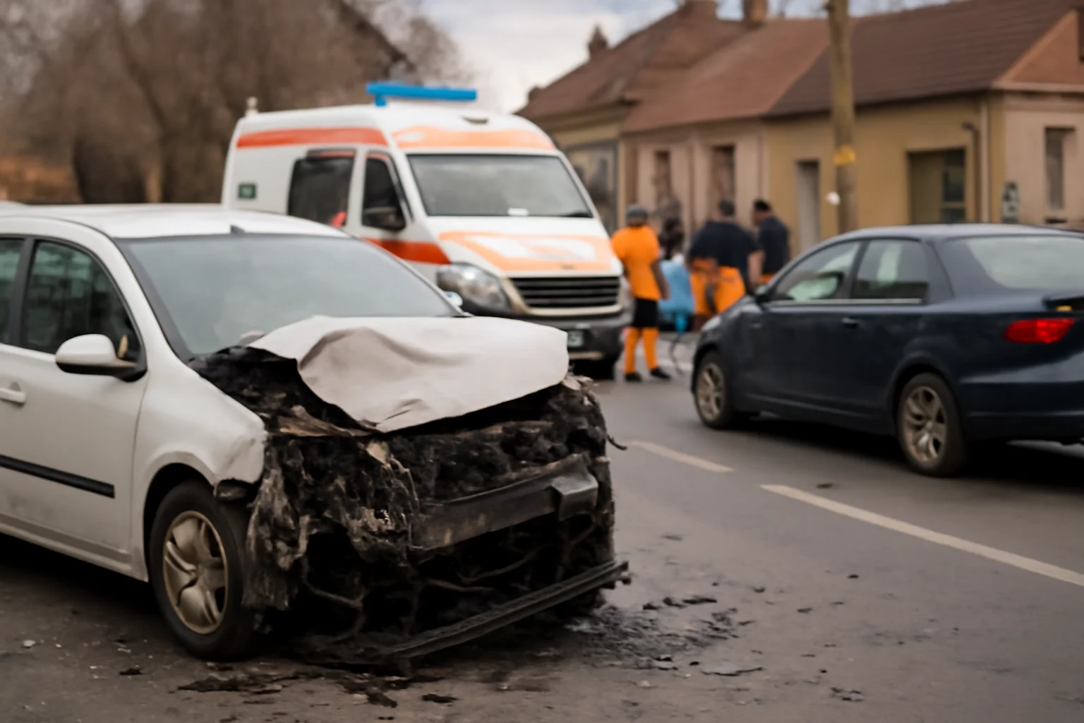 Două victime rănite într-un accident rutier pe strada Oneștilor din Oradea, transportate la spital