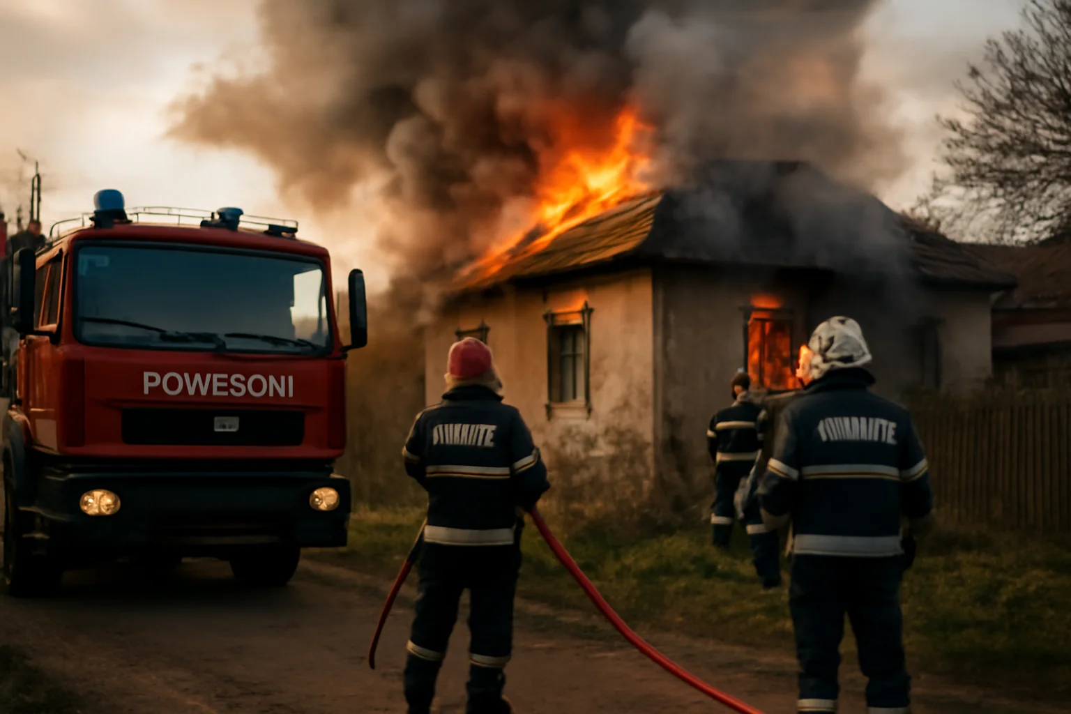 Incendiu la o locuință din Parhida, intervenție a pompierilor din Oradea