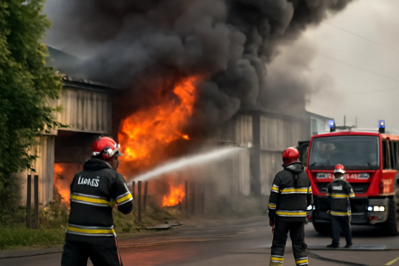 Incendiu pe Calea Borșului la o hală industrială din Oradea