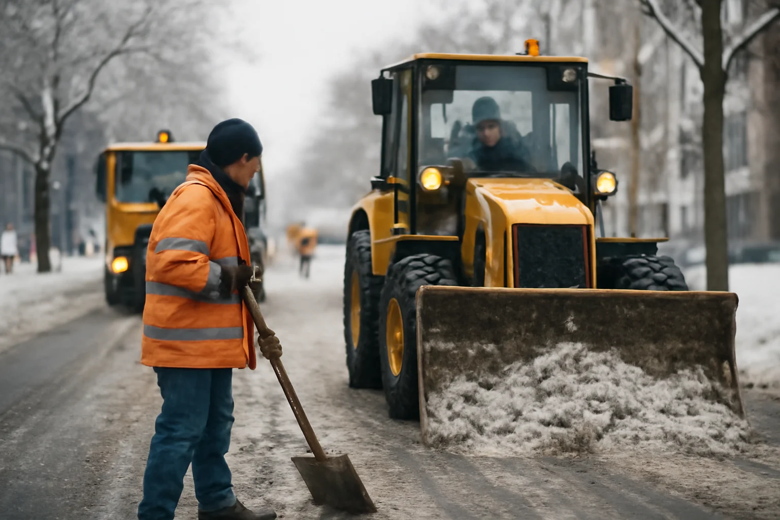 Intervenție de deszăpezire la Oradea: peste 20 de utilaje și circa 950 de tone de sare folosite pe carosabil