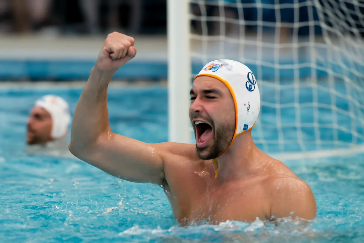 Levente Vancsik, jucătorul CSM Oradea, reușește două goluri pentru România la Euro de polo de la Belgrad