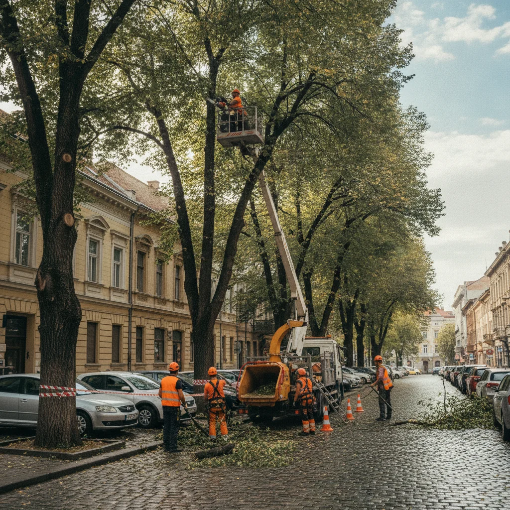Lucrări de toaletare și doborâre arbori în Oradea, 21-25 septembrie