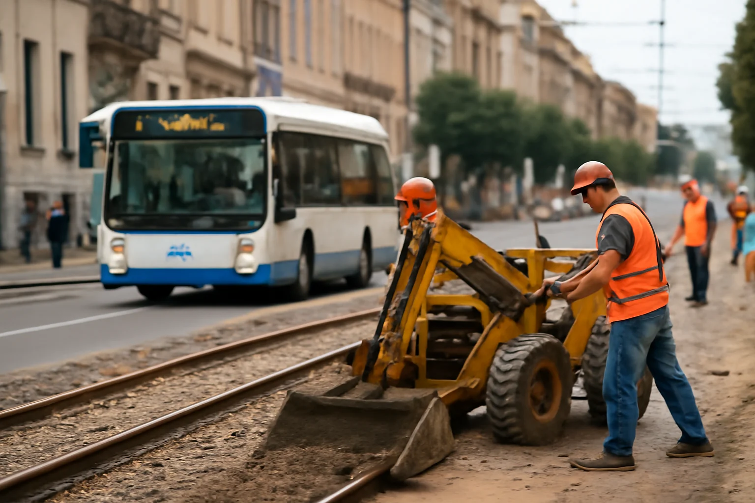Lucrări la tramvaie în Oradea, OTL introduce autobuze temporar