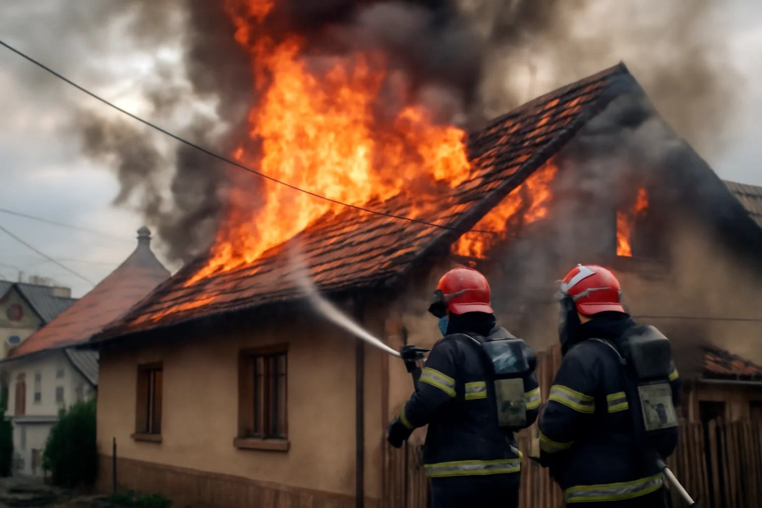 Nimăiești: arsuri la proprietar după incendiu la magazie, plus 6,5 ha vegetație