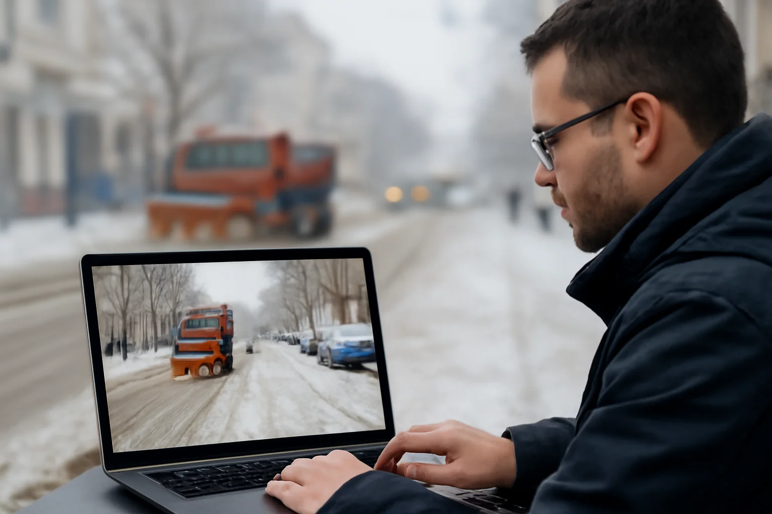 Orădenii pot urmări online în timp real utilajele de deszăpezire din Oradea