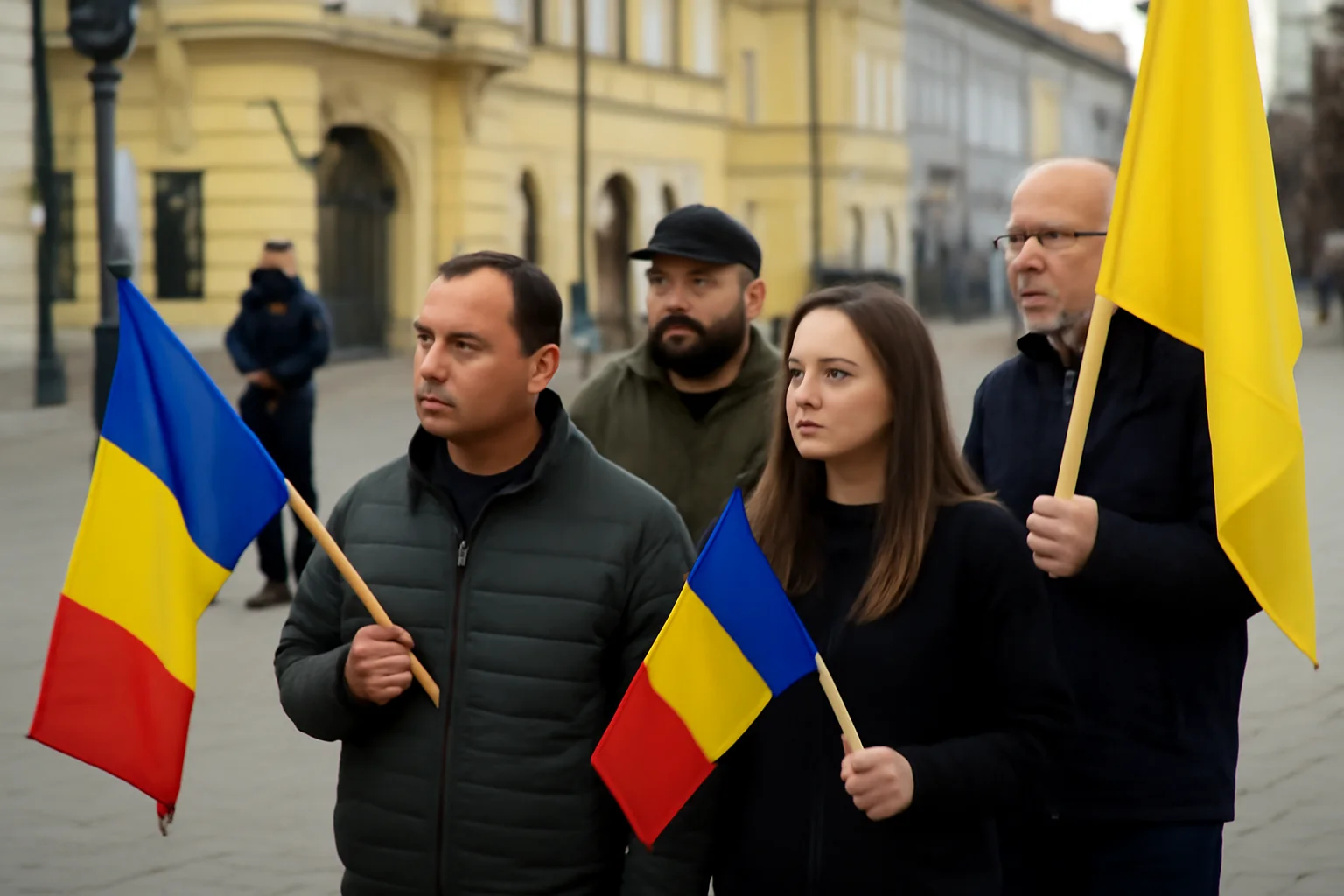 Protest AUR cu participare redusă în centrul Oradiei, față de taxare și guvernare