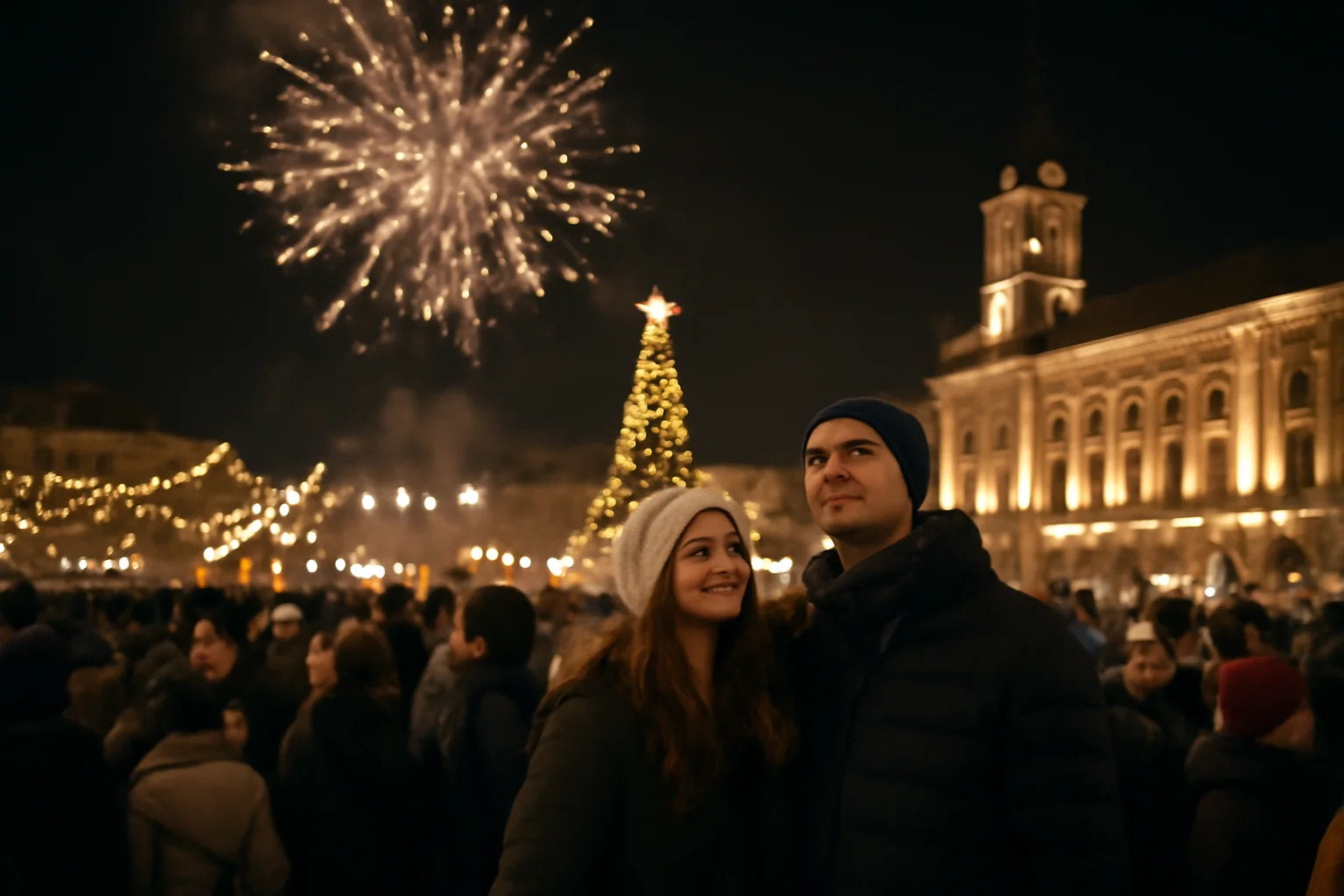 Revelion 2026 în Piața Unirii din Oradea: „Nouveau Year Party” cu DJ și artificii