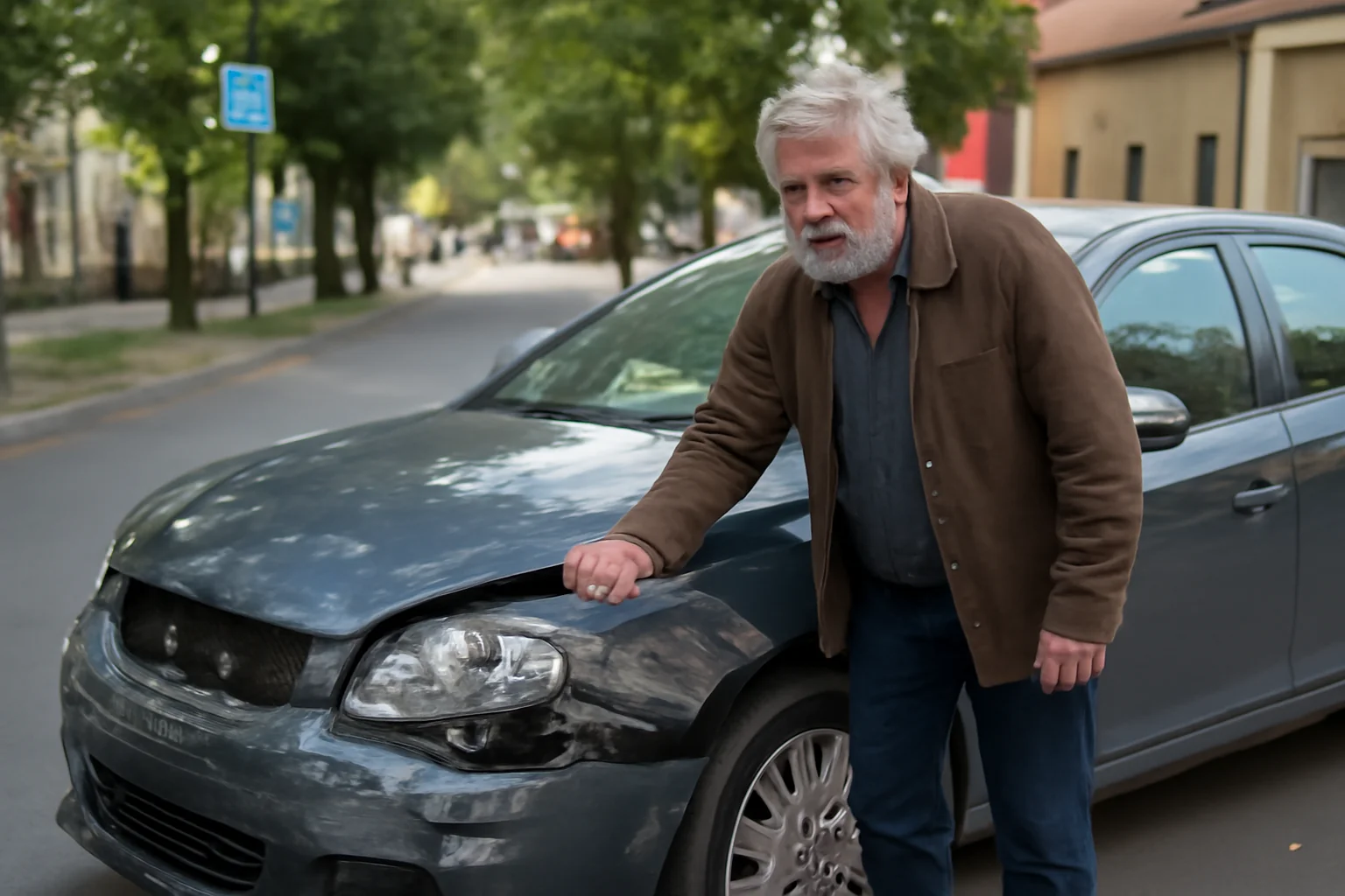 Șofer în vârstă, aflat în stare de ebrietate, a izbit un autoturism parcat pe strada Alexandru Cazaban din Oradea