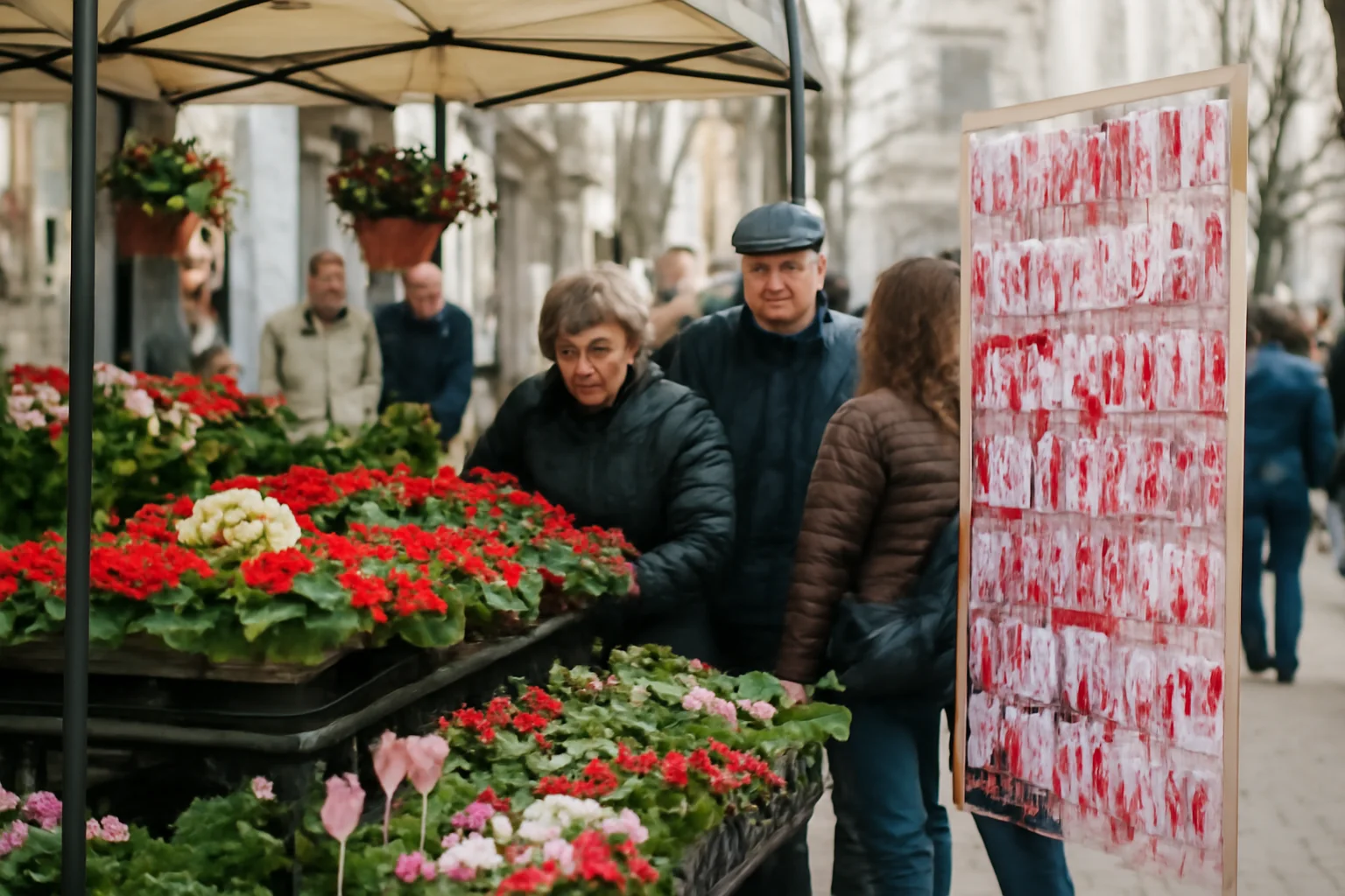 Standuri cu flori și mărțișoare deschise în Oradea din 25 februarie
