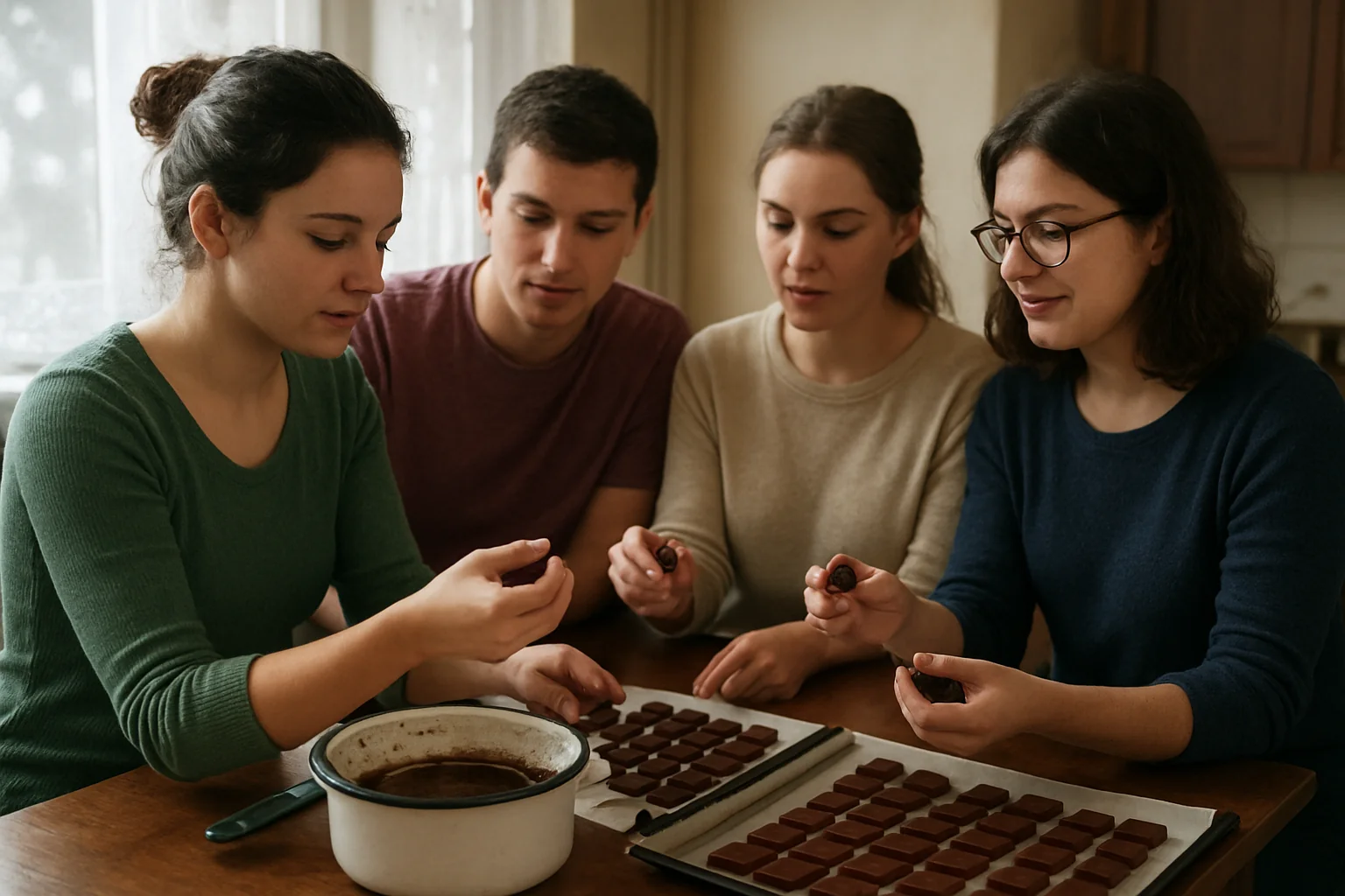 Studenți Erasmus la Oradea au preparat ciocolată de casă