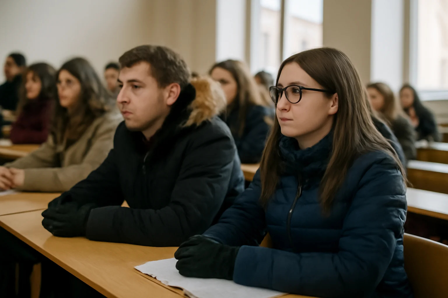 Studenți nevoiți să poarte geci și mănuși la cursuri la Facultatea de Arte din Oradea