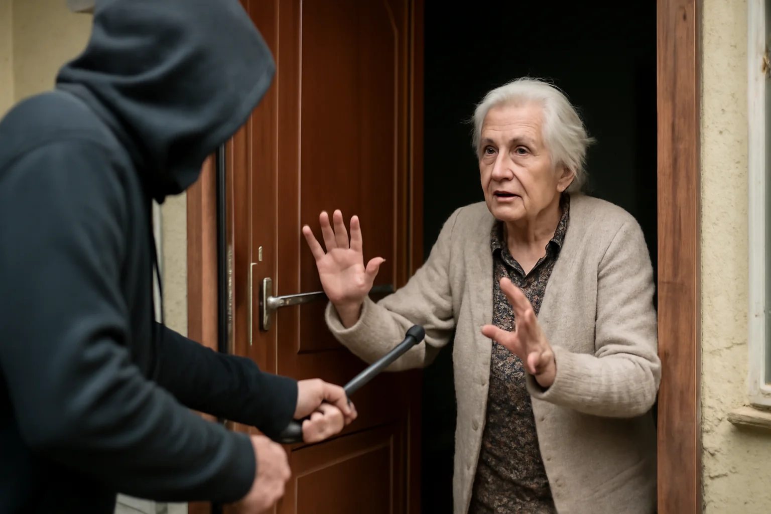 Tentativă de tâlhărie la Gepiș, anunțată de polițiștii din Oradea: femeie de 80 de ani amenințată în casă