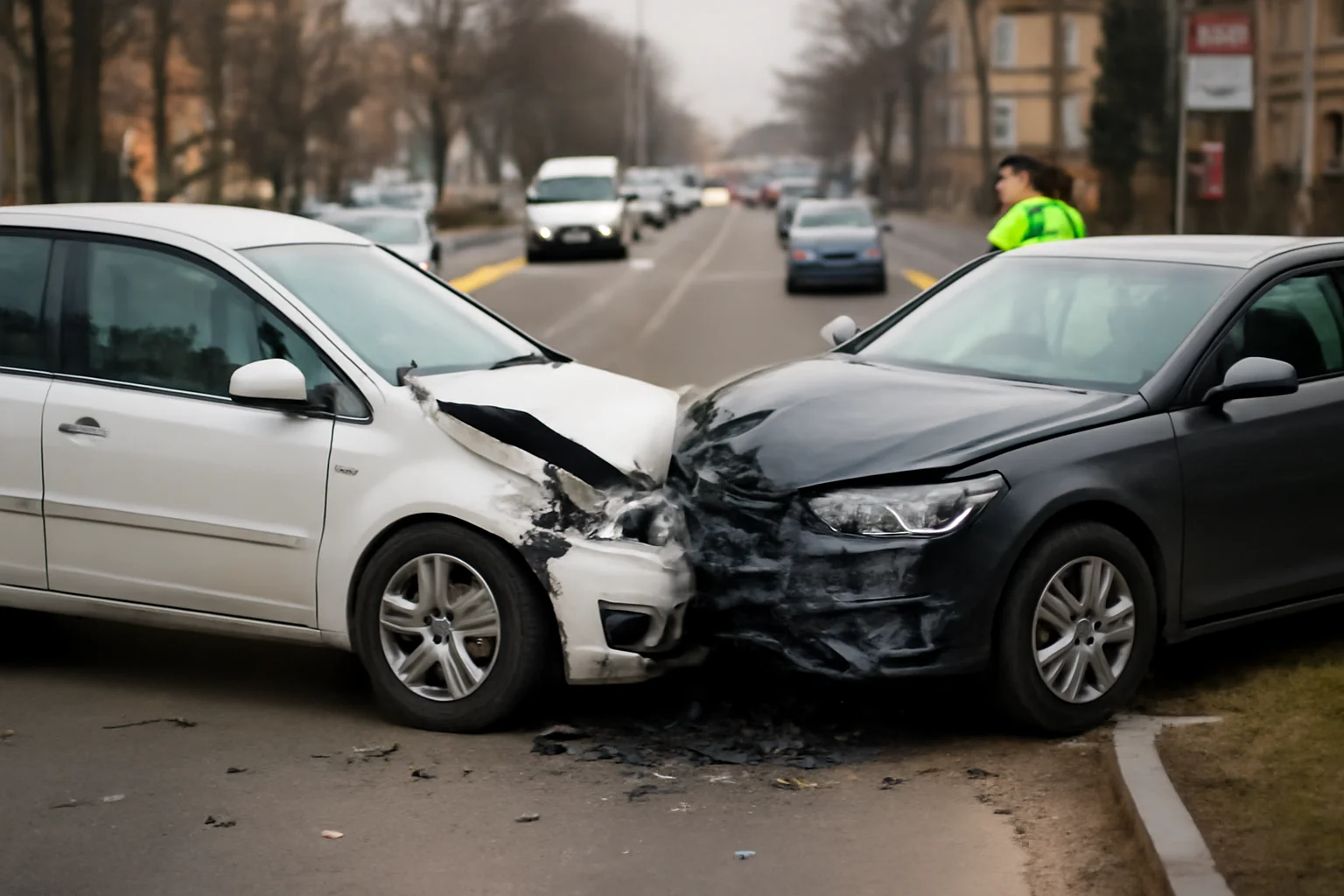 Trafic îngreunat după un accident cu două autoturisme pe Calea Clujului din Oradea