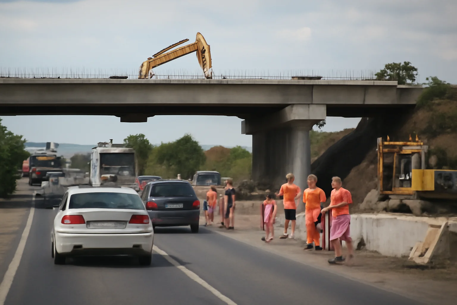 Trafic restricționat la Centura Oradea din cauza lucrărilor la pasajul denivelat de pe DN 79