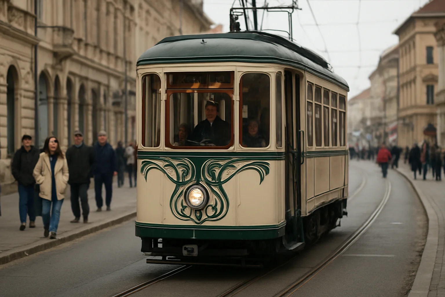 Tramvai Art Nouveau, creat de elevi, circulă în Oradea