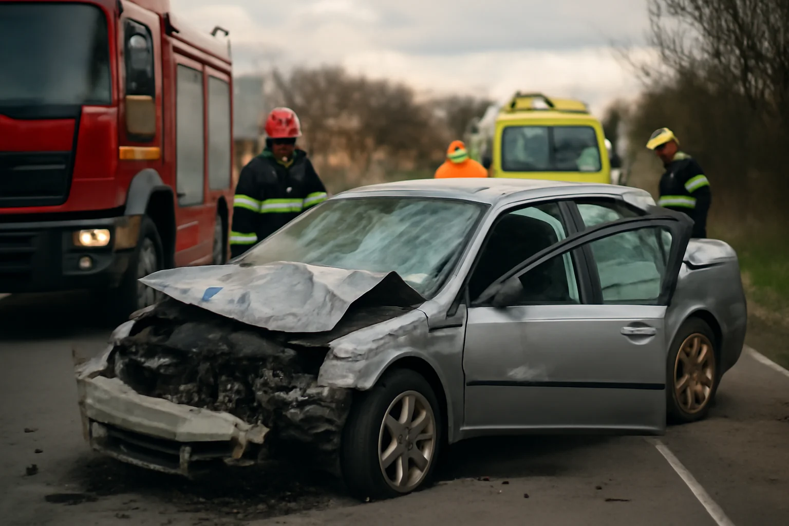 Trei persoane încarcerate în urma unui accident rutier pe drumul Oradea–Sânmartin