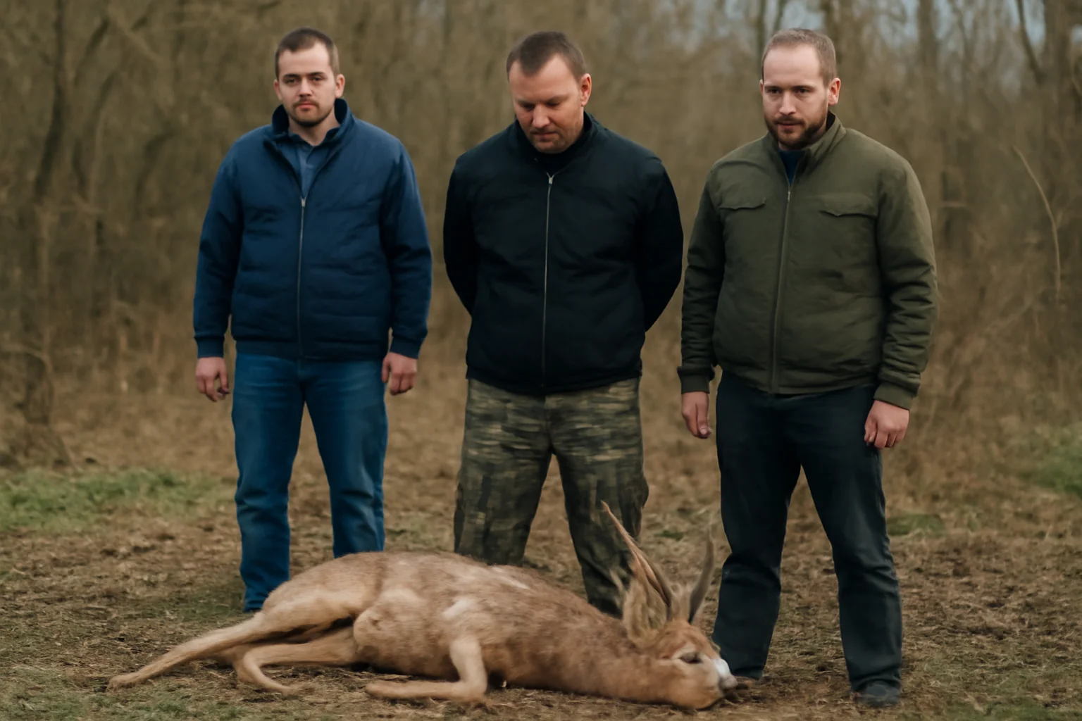 Trei reținuți în flagrant la vânătoare ilegală